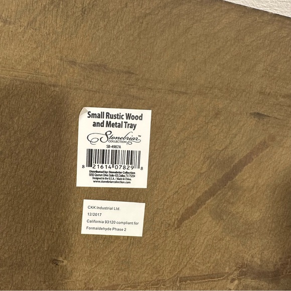 Set of 2 Rustic wooden and metal trays - Picture 8 of 8